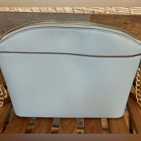 Anne Klein Blue Crossbody Bag Gold Strap Lion - Picture 9 of 9